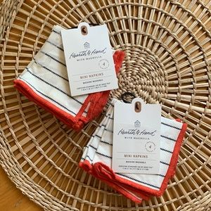 SOLD Set of 2 Hearth and Hand With Magnolia Christmas Napkins - BRAND NEW